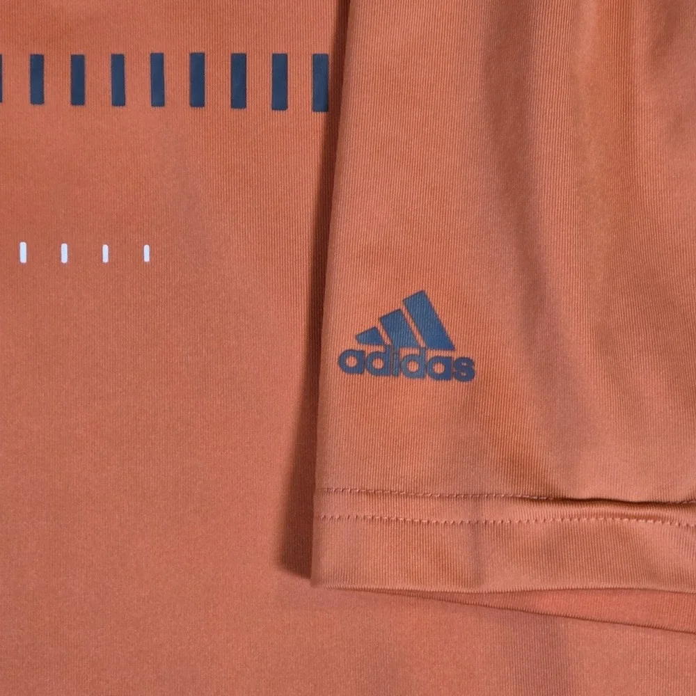 Adidas Men's Golf Polo Pure Motion Coolmax Orange Shirt Mens 2XL Polo